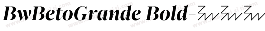 BwBetoGrande Bold字体转换